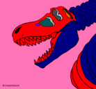 Dibujo Esqueleto tiranosaurio rex pintado por GIOSER
