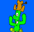 Dibujo Cactus con sombrero pintado por o.k.m