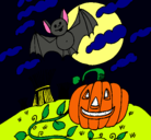 Dibujo Paisaje de Halloween pintado por marieta