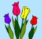 Dibujo Tulipanes pintado por juli