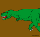 Dibujo Tiranosaurio rex pintado por axel