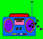 Dibujo Radio cassette 2 pintado por URIEL