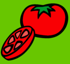 Dibujo Tomate pintado por Carla***