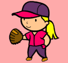 Dibujo Jugadora de béisbol pintado por orleidys.