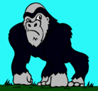 Dibujo Gorila pintado por maxi