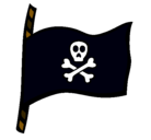 Dibujo Bandera pirata pintado por Luchi