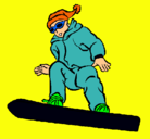 Dibujo Snowboard pintado por alonso