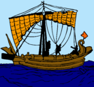 Dibujo Barco romano pintado por MARGARITA