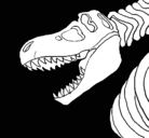Dibujo Esqueleto tiranosaurio rex pintado por ninja