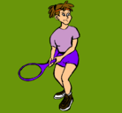 Dibujo Chica tenista pintado por E