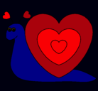 Dibujo Caracol corazón pintado por ALONSON.C.B