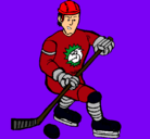 Dibujo Jugador de hockey sobre hielo pintado por ga.ma