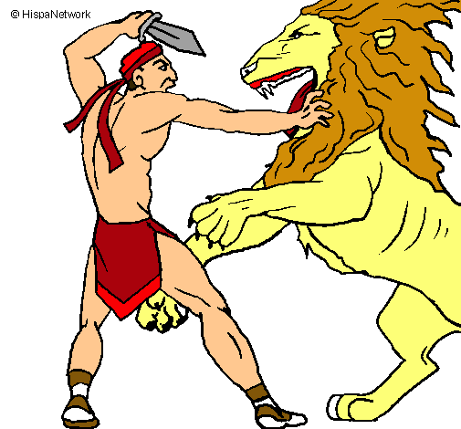 Gladiador contra león