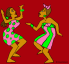Dibujo Mujeres bailando pintado por tigreishon