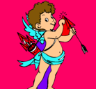 Dibujo Cupido pintado por lupis