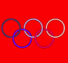 Dibujo Anillas de los juegos olimpícos pintado por zaira