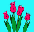 Dibujo Tulipanes pintado por dany