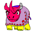Dibujo Rinoceronte pintado por DYLAN