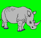 Dibujo Rinoceronte pintado por mamita