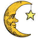 Dibujo Luna y estrella pintado por marina.loli