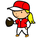 Dibujo Jugadora de béisbol pintado por bulma