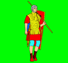 Dibujo Soldado romano pintado por enzo