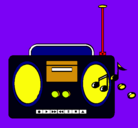 Dibujo Radio cassette 2 pintado por mary