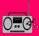 Dibujo Radio cassette 2 pintado por lauranava