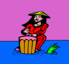 Dibujo Mujer tocando el bongó pintado por catitalinda