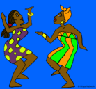 Dibujo Mujeres bailando pintado por Dulce
