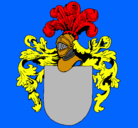 Dibujo Escudo de armas y casco pintado por meck