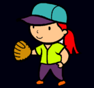 Dibujo Jugadora de béisbol pintado por MARINA