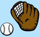 Dibujo Guante y bola de béisbol pintado por sebas