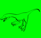 Dibujo Velociraptor II pintado por Daniel.