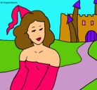 Dibujo Princesa y castillo pintado por cynthiaramos
