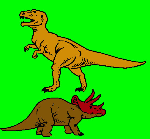 Triceratops y tiranosaurios rex