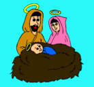 Dibujo Natividad pintado por mariateresa