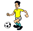 Dibujo Jugador de fútbol pintado por brayan