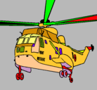 Dibujo Helicóptero al rescate pintado por TRIX