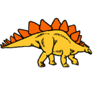 Dibujo Stegosaurus pintado por oscar
