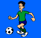 Dibujo Jugador de fútbol pintado por cesar