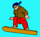 Dibujo Snowboard pintado por brahianaponte