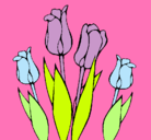 Dibujo Tulipanes pintado por Sandra