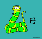 Dibujo Serpiente pintado por monse