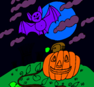 Dibujo Paisaje de Halloween pintado por Ximena