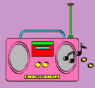 Dibujo Radio cassette 2 pintado por DIANA