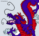 Dibujo Dragón japonés pintado por melina