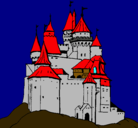 Dibujo Castillo medieval pintado por chachi