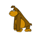 Dibujo Mono enfadado pintado por jorge