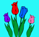 Dibujo Tulipanes pintado por yoly